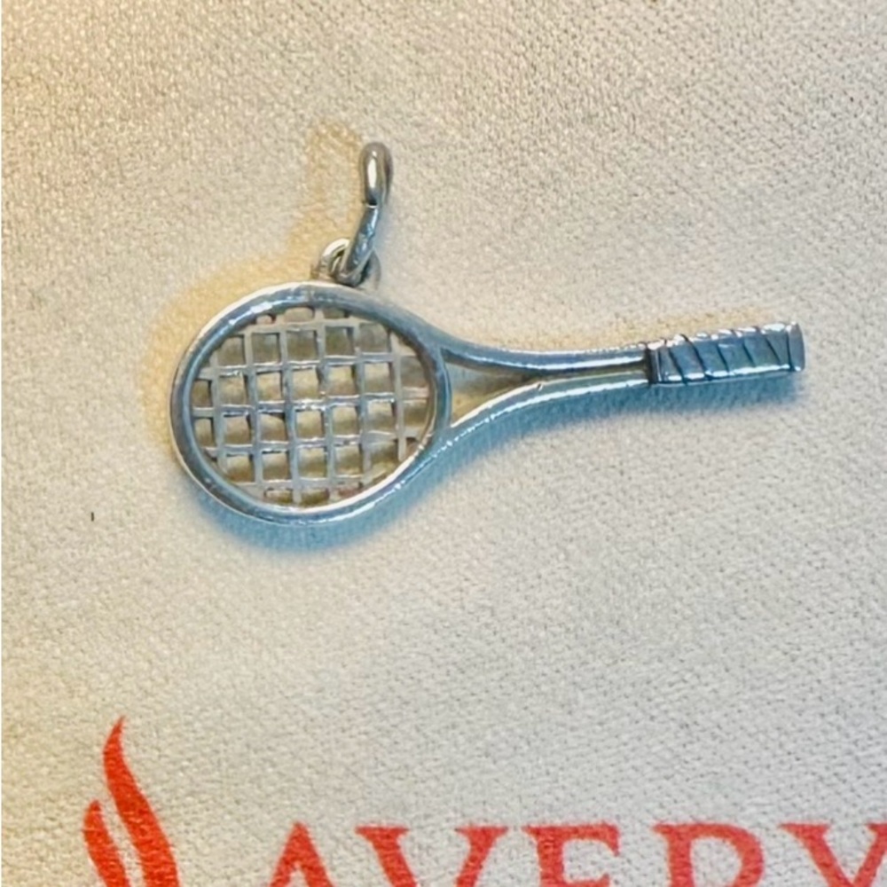 *Retired* James Avery Tennis Racket Charm - Silver